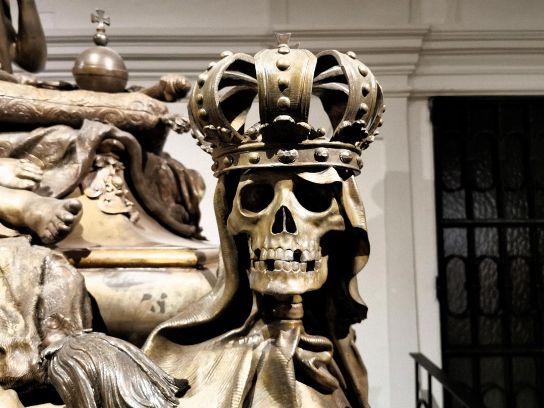 Open coffins of naturally mummified monks in Brno’s Capuchin Crypt