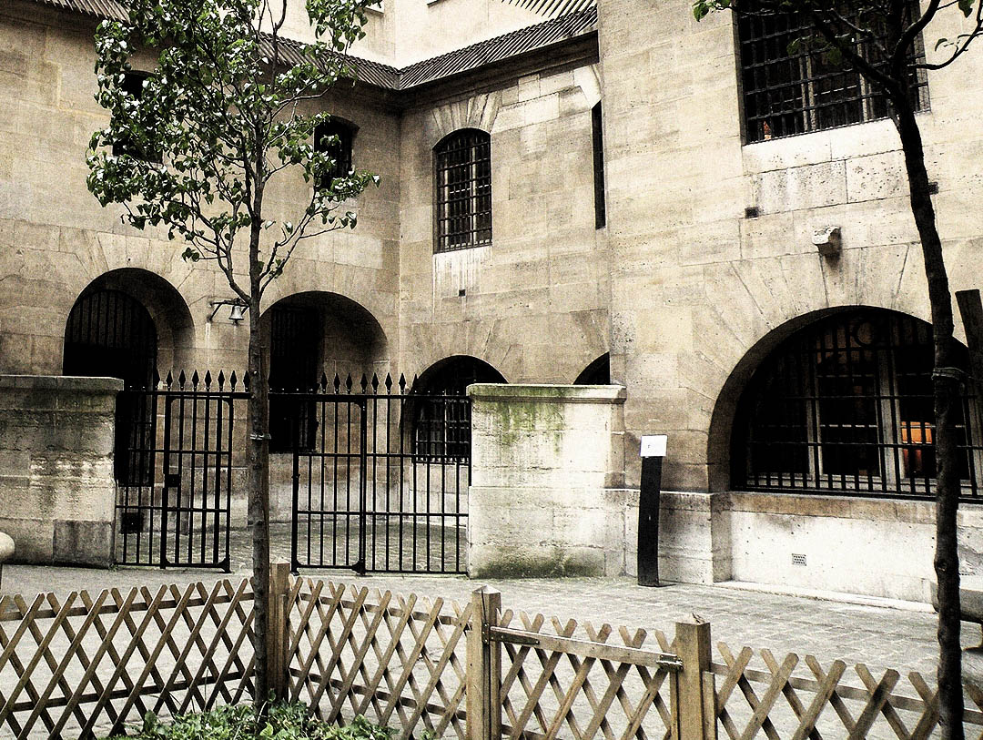 Medieval halls and prison exhibit inside the Conciergerie in Paris