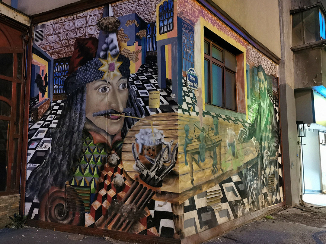 Masonic Mural of Bram Stoker and Dracula
