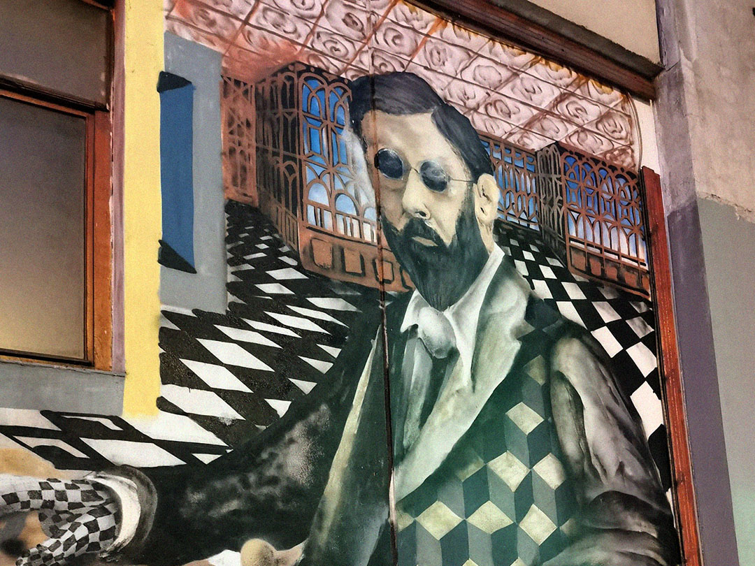 Masonic Mural of Bram Stoker and Dracula gallery image 3